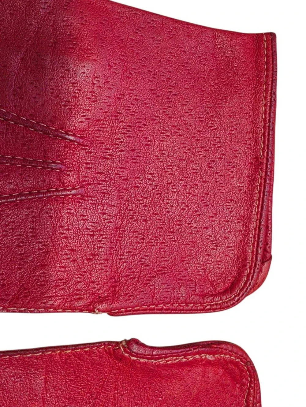 Vintage Nolan Red Leather Gloves S